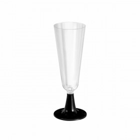 Calici da champagne riutilizzabili Algon Nero 6 Unità 150 ml (50 Pezzi)