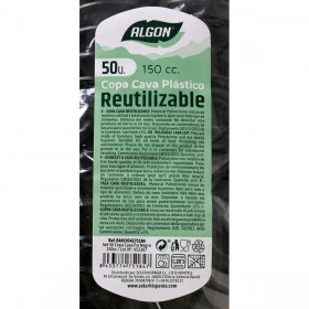 Calici da champagne riutilizzabili Algon Nero 6 Unità 150 ml (50 Pezzi)