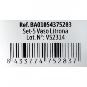 Set di bicchieri riutilizzabili Algon 1 L Trasparente 24 Unità (5 Pezzi)
