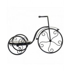 Supporto per Vaso Alexandra House Living Nero Ferro Piastrella Bicicletta 23 x 36 x 53 cm
