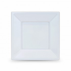 Set di piatti riutilizzabili Algon Quadrato Plastica 18 x 18 x 1,5 cm (24 Unità)
