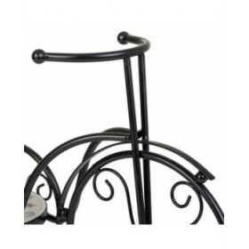 Supporto per Vaso Alexandra House Living Nero Ferro Piastrella Bicicletta 23 x 36 x 53 cm
