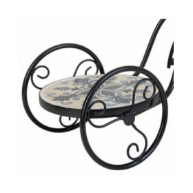 Supporto per Vaso Alexandra House Living Nero Ferro Piastrella Bicicletta 23 x 36 x 53 cm
