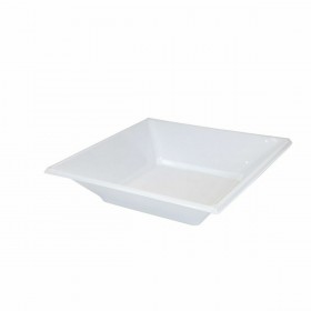 Set di piatti riutilizzabili Algon Bianco Plastica (24 Unità)