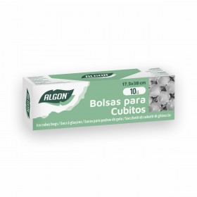Borse per ghiaccio Algon 17,5 x 38 cm Riutilizzabile Cubetti di Ghiaccio 10 Pezzi (24 Unità)