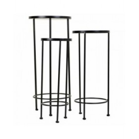 Supporto per Vaso Alexandra House Living Nero Ferro Piastrella 30 x 68 x 30 cm 3 Pezzi
