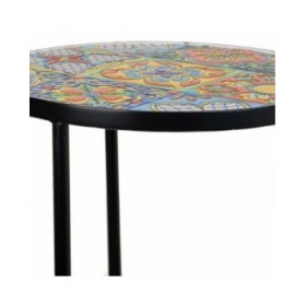 Supporto per Vaso Alexandra House Living Nero Ferro Piastrella 30 x 68 x 30 cm 3 Pezzi