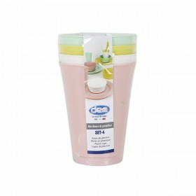 Set di Bicchieri Dem   Multicolore polipropilene 4 Pezzi 230 ml (24 Unità)