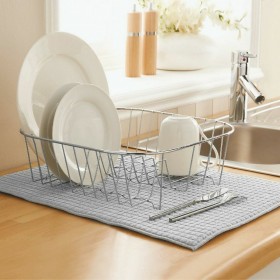 Scolapiatti da Lavandino Quttin Grigio 17 x 59 x 3 cm (12 Unità)