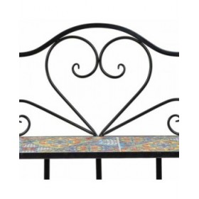 Scaffale Alexandra House Living Nero Ferro Piastrella 27 x 133 x 57 cm