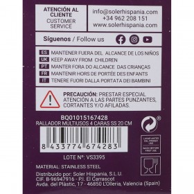 Grattugia multiuso Quadrata Quttin 53540 (22 x 9,5 x 7 cm) 22 x 9,5 x 7 cm (12 Unità)
