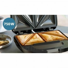 Piastra Grill Elettrica Philips HD2331/90 Nero 750 W