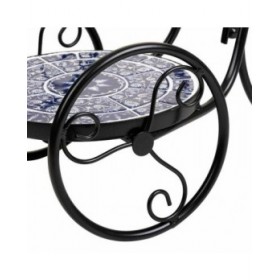 Supporto per Vaso Alexandra House Living Nero Ferro Piastrella Bicicletta 23 x 36 x 53 cm