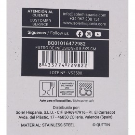 Filtro per Infusioni Quttin Acciaio inossidabile 8,5 x 9 cm (24 Unità)