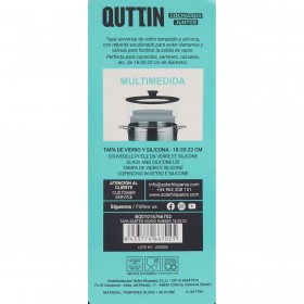 Coperchio per Pentola Quttin Rubber 18-20-22 Vetro (6 Unità)