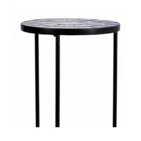 Supporto per Vaso Alexandra House Living Nero Ferro Piastrella 30 x 68 x 30 cm 3 Pezzi