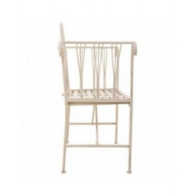 Panca Alexandra House Living Bianco Ferro 50 x 88 x 110 cm