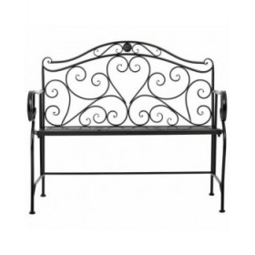 Panca Alexandra House Living Nero Ferro 50 x 88 x 110 cm