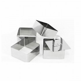 Set di Stampi da Pasticceria Quttin Argentato Acciaio inossidabile 4 Pezzi (12 Unità)