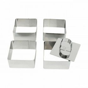 Set di Stampi da Pasticceria Quttin Argentato Acciaio inossidabile 4 Pezzi (12 Unità)