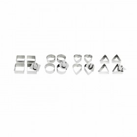 Set di Stampi da Pasticceria Quttin Argentato Acciaio inossidabile 4 Pezzi (12 Unità)