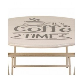 Tavolo con 2 sedie Alexandra House Living Bianco 60 x 75 x 60 cm
