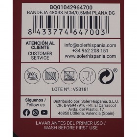 Vassoio da Forno Quttin Alba Plana 48 x 33,5 cm (12 Unità)