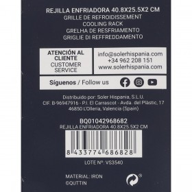 Griglia Raffreddante Quttin 63372 Metallo Nero