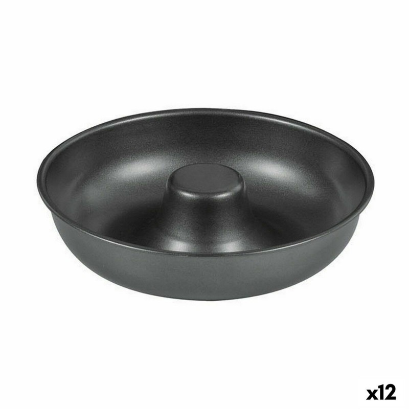 Stampo da Forno Quttin Ciambelle Acciaio al carbonio Nero Ø 21 cm 21 x 5 cm (12 Unità)