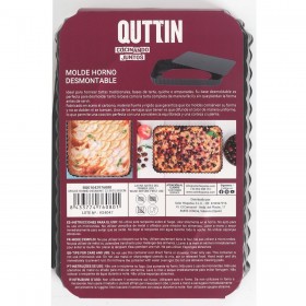 Stampo Removibile Quttin Nero Acciaio al carbonio 22,5 x 15,5 x 3 cm (12 Unità)