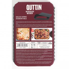 Stampo Removibile Quttin Nero Acciaio al carbonio 25,5 x 17,2 x 3 cm (12 Unità)