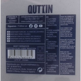 Caffettiera Italiana Quttin Alluminio 6 Tazze (6 Unità)