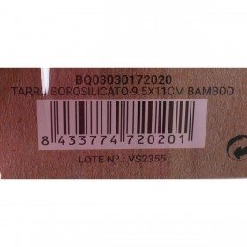 Barattolo Quttin Vetro Borosilicato Bambù Silicone 500 ml 9,5 x 9,5 x 11,5 cm (12 Unità) (9,5 x 11 cm)