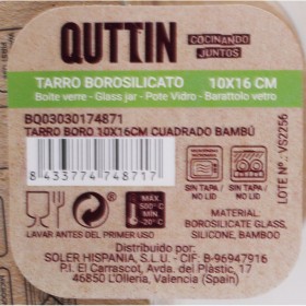 Vaso Quttin Bambù Quadrato 1,2 L (12 Unità)