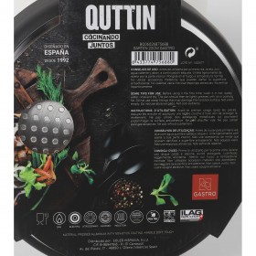 Padella Quttin Gastro Nero Arancio 37,5 x 23 x 5 cm (6 Unità)