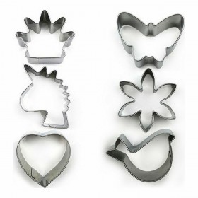 Set di Stampi da Pasticceria Forme Acciaio inossidabile Argentato 3 Pezzi (36 Unità) (3 pcs)