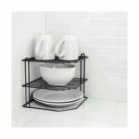 Portapiatti Confortime Nero 22 x 22 x 22 cm 22 x 22 x 25 cm Fessura (8 Unità)