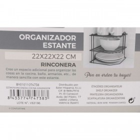 Portapiatti Confortime Nero 22 x 22 x 22 cm 22 x 22 x 25 cm Fessura (8 Unità)