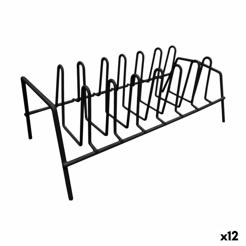 Contenitore per Sistemare le Padelle Confortime Nero 35,8 x 17,2 x 13,4 cm (12 Unità)