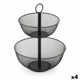 Portafrutta Confortime Doppia Metallo 31 x 31 x 41 cm (4 Unità)