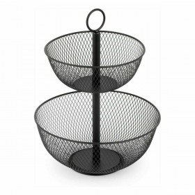 Portafrutta Confortime Doppia Metallo 31 x 31 x 41 cm (4 Unità)