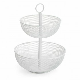 Portafrutta Confortime Doppia Metallo 31 x 31 x 41 cm (4 Unità)