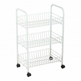 Carrello per Verdure Confortime Bianco Metallo 3 Mensole 40 x 26 x 62 cm (6 Unità)