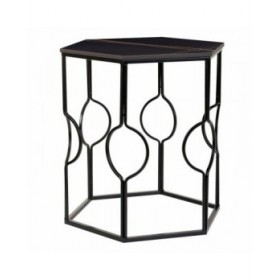 Set di 2 tavoli Alexandra House Living Nero Ferro Legno MDF 39 x 57 x 39 cm