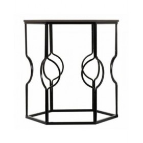 Set di 2 tavoli Alexandra House Living Nero Ferro Legno MDF 39 x 57 x 39 cm
