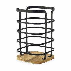 Contenitore per Utensili da Cucina Confortime West Metallo Nero (6 Unità)