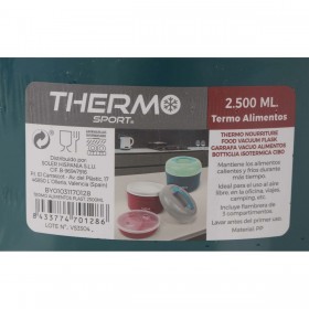 Thermos per Alimenti ThermoSport 2,5 L Plastica 22 x 18 cm (8 Unità)
