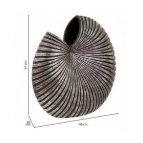Vaso Alexandra House Living Grigio Argento Poliresina 20 x 41 x 46 cm