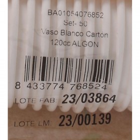 Set di Bicchieri Algon Cartone Bianco 50 Pezzi 120 ml (20 Unità)