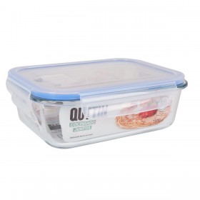 Porta pranzo Ermetico Quttin Trasparente Rettangolare 1L (6 Unità)